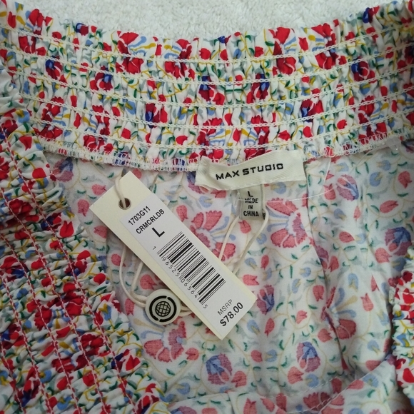SOLD- NWT Max Studio Ladies Floral Skirt Large - Picture 4 of 13